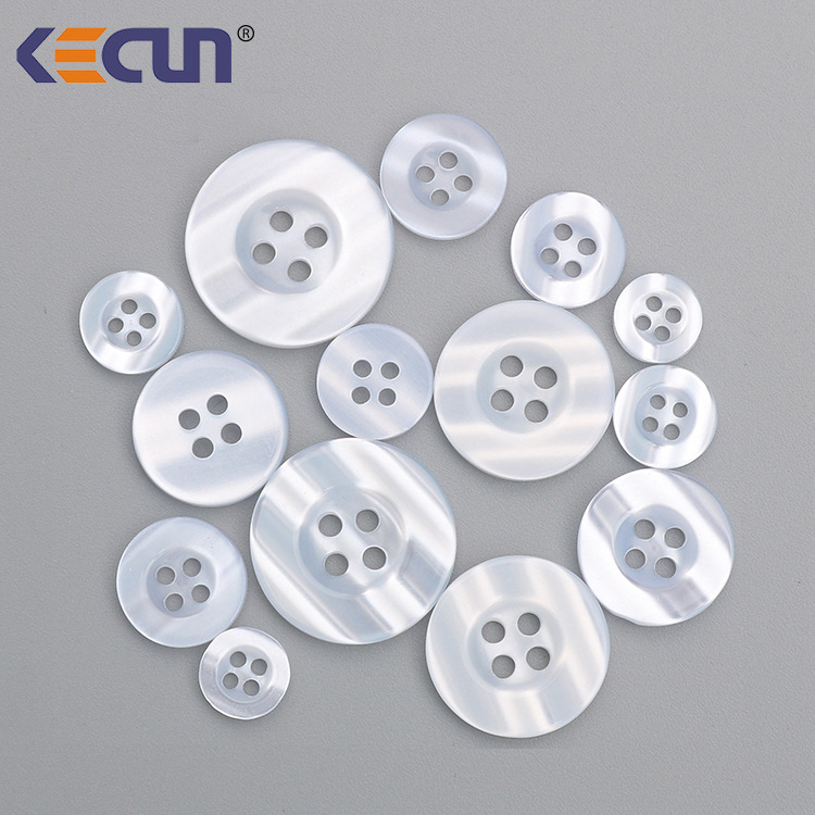 宽边珠光扣贝壳透明圆形钮扣 可染色  毛领外套大衣钮扣