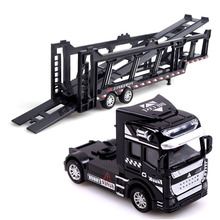 新品儿童益智玩具批发合金车模型玩具车玩具拖车回力货柜车玩具赠