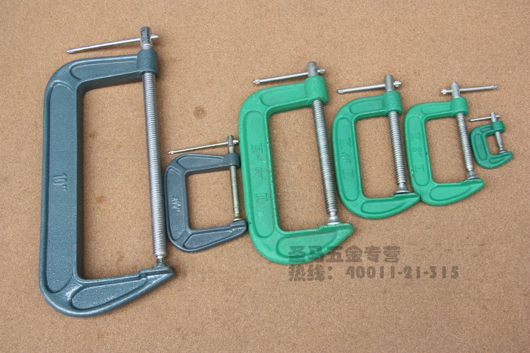 【圣马五金】G型夹 木工夹 G形夹 木夹子 C字夹 木工工具 1-12寸