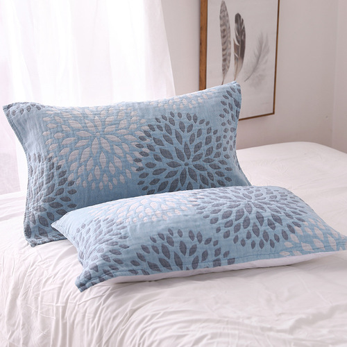 Pillow cover six-layer gauze Japanese style manufacturer one-piece drop-shipping adult pillow cover dormitory student pillow cover