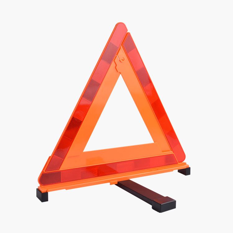 批发贤仁汽车三角警示牌 反光可折叠警示架 抗倒伏紧急停车三角架
