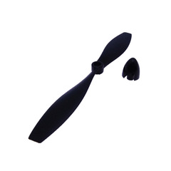 Durable and flexible 108mm symmetrical nylon propeller for glider fixed-wing aircraft, 2mm hole two-blade propeller