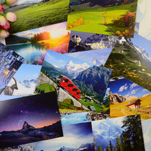 瑞士风景明信片 反面空白 20枚入 贺卡卡片