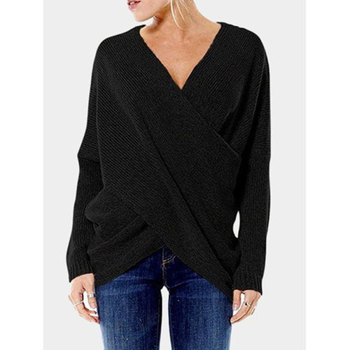 Cotton Women's Fashion Diagonal Asymmetrical Hem Knitwear Hoodie (S-5XL)