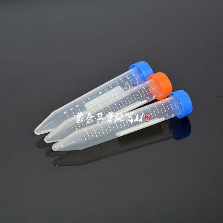 厂家直供15ml螺口尖底刻度离心管 塑料离心管 100支/包