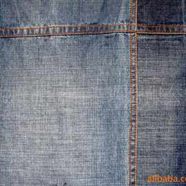 【厂家直销】SY387-1款靛蓝双竹节全棉牛仔布，水洗磨白牛仔面料