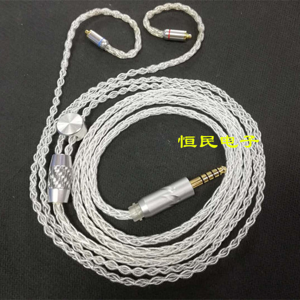 8芯纯银4.4MM平衡升级线材W4R N3AP ZX300A se535 im04耳机线