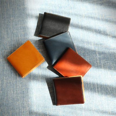 2020 new pattern manual Japanese genuine leather cowhide wallet Vegetable tanned leather have cash less than that is registered in the accounts wallet Guangzhou factory Cross border