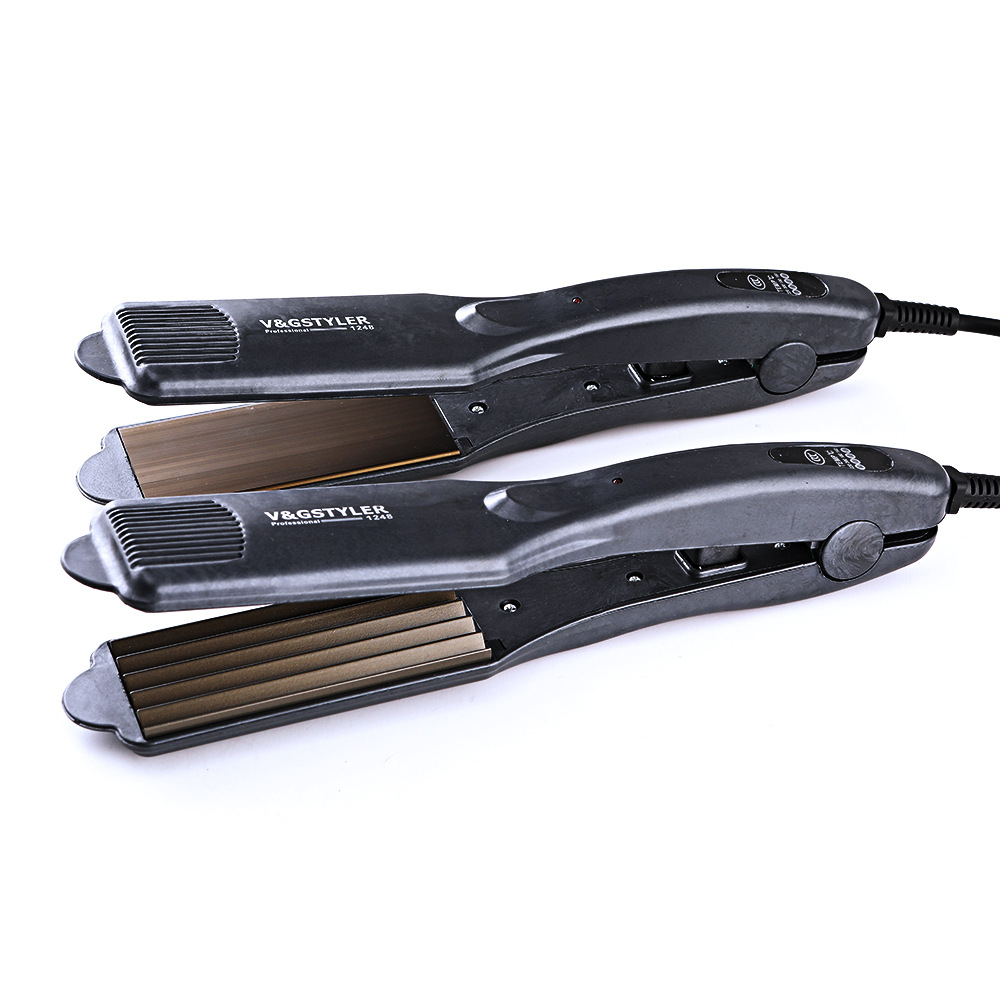 shopee热销新款直发器 调温平板直发夹板 玉米烫发卷发器