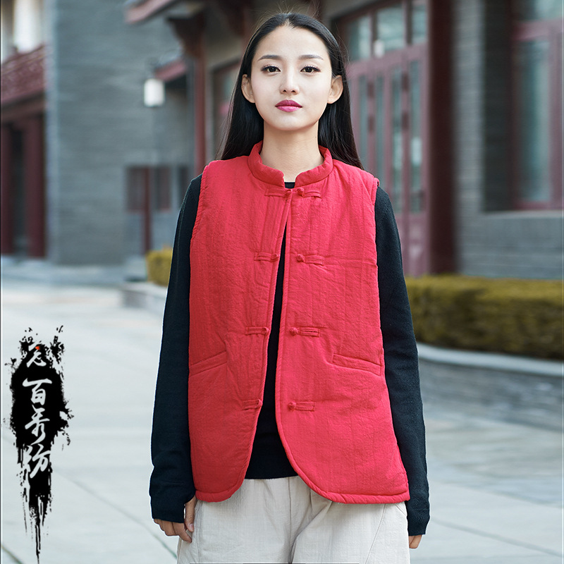 Gilet femme NIAN BAIXIU SPINNING en Chanvre - Ref 3316222 Image 4