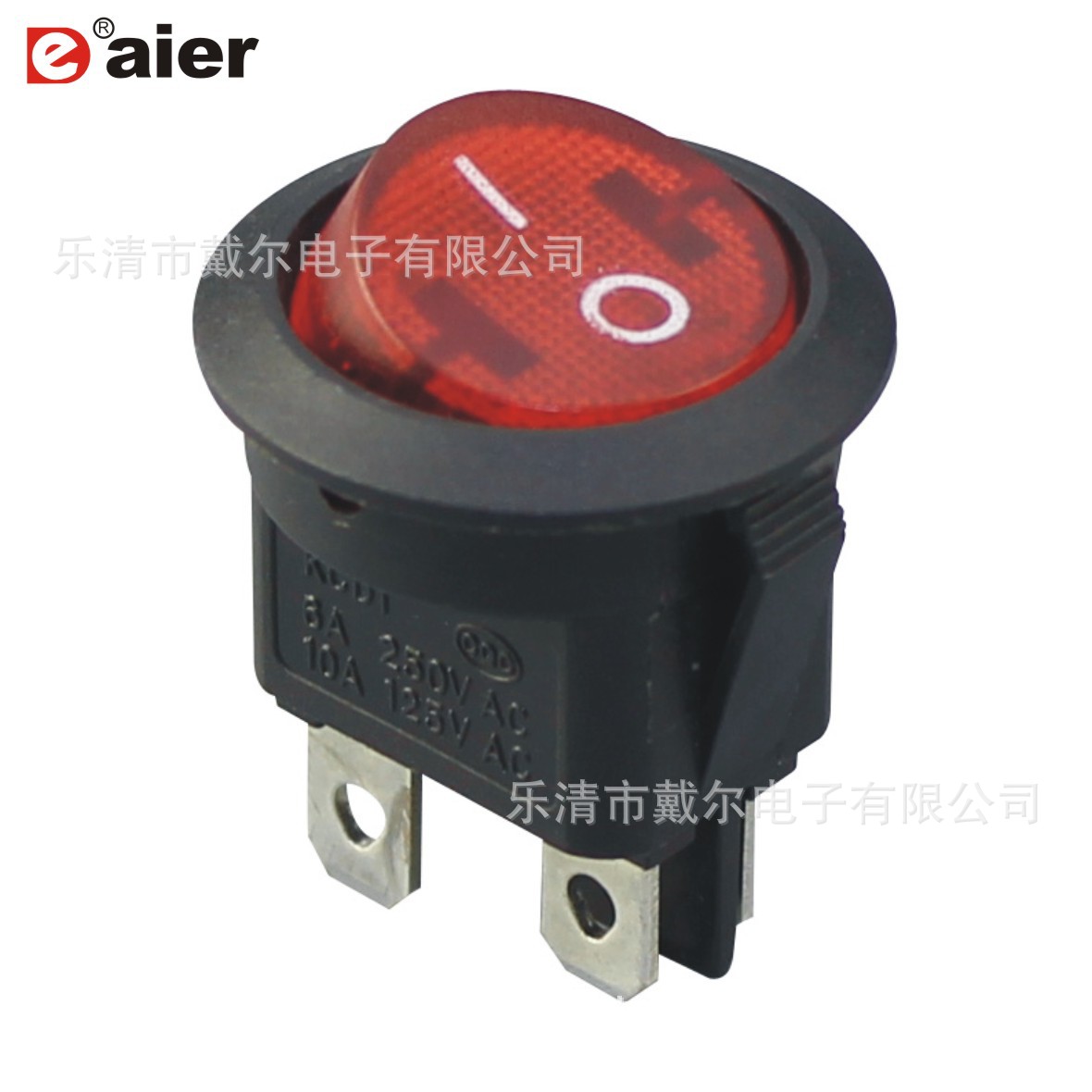 KCD1-201N-8四脚圆形船型开关 翘板开关