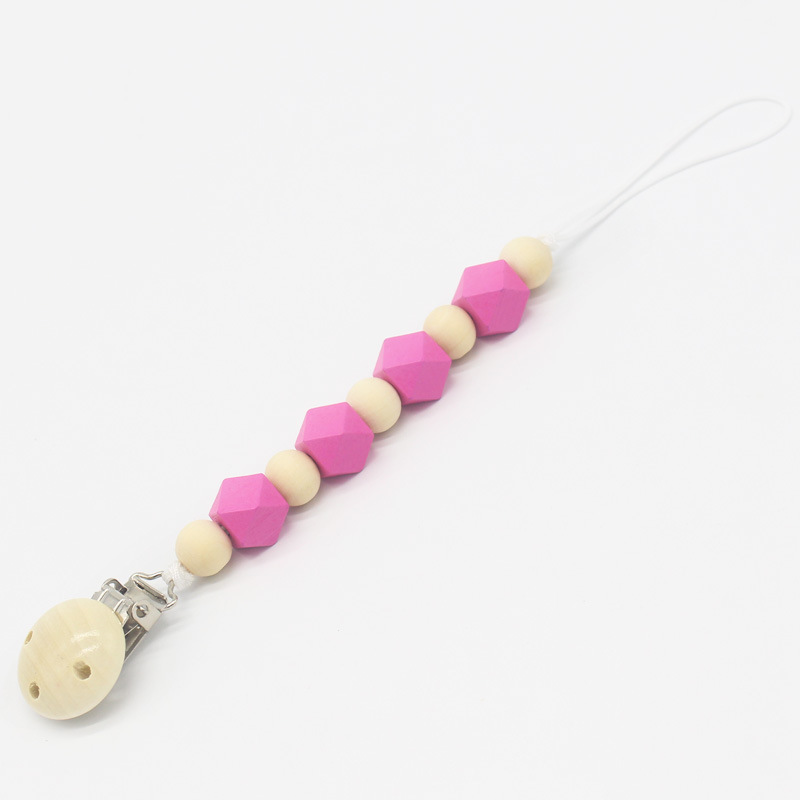 Suministros de alimentación para bebés cadena de chupete mordedor cadena anti-caída botella de alimentación materna e infantil cadena anti-perdida anti-caída con productos de madera