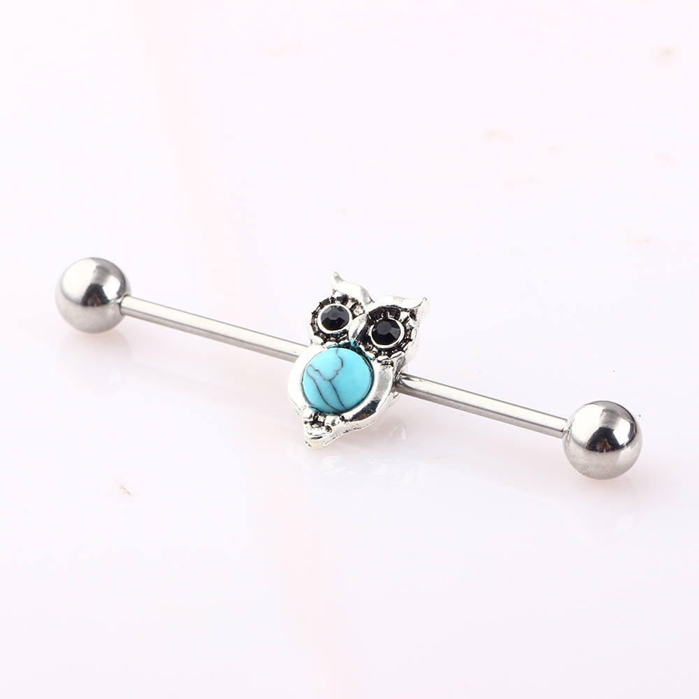 Labret piercing jewelry detail image