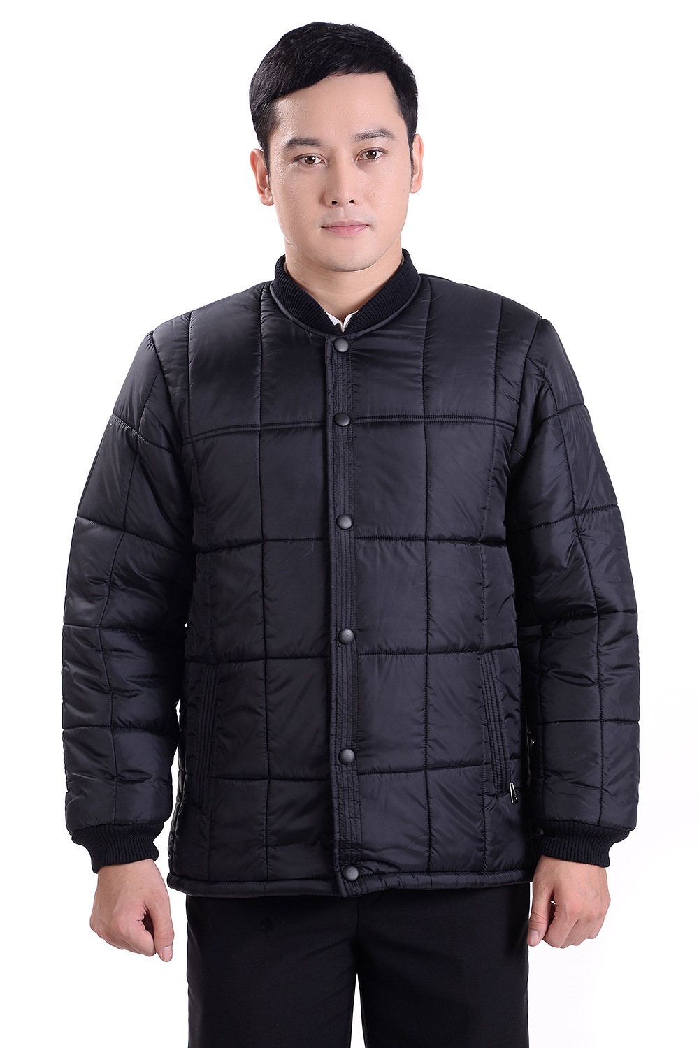 Middle and old age man cotton-padded clothes Winter clothes middle age dad Down cotton Cotton Close Internal bile grandpa Cotton jacket