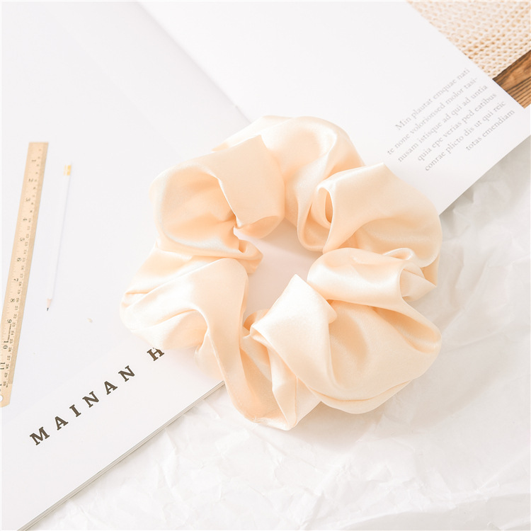 Women's Fashion Solid Color Satin Cloth Handmade Hair Tie display picture 5