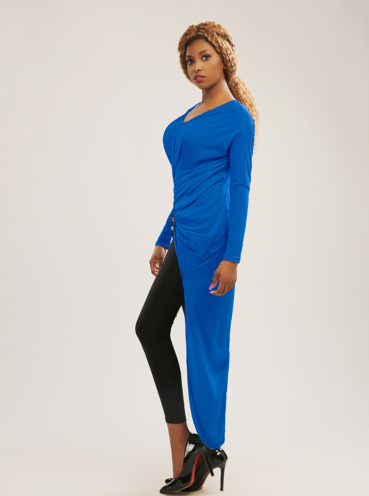 Sexy Bandage Dress Long Sleeve Asymmetrical Hem Fashionable Cross Design Autumn Collection Wholesale Available