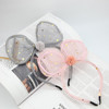 B149-5 with iron wire sequin pentagram mesh bowl hair hoop cute rabbit ears children baby head buckle