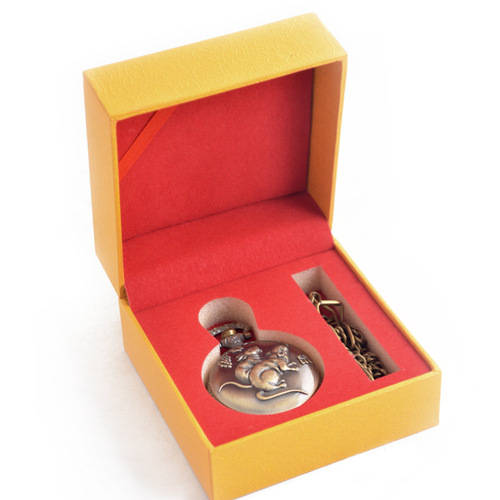 Hot-selling pocket watches at street stalls, antique zodiac quartz pocket watches, bronze vintage necklaces, pocket watches wholesale