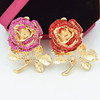 High-end metal fashionable brooch, accessory, dress lapel pin, flowered