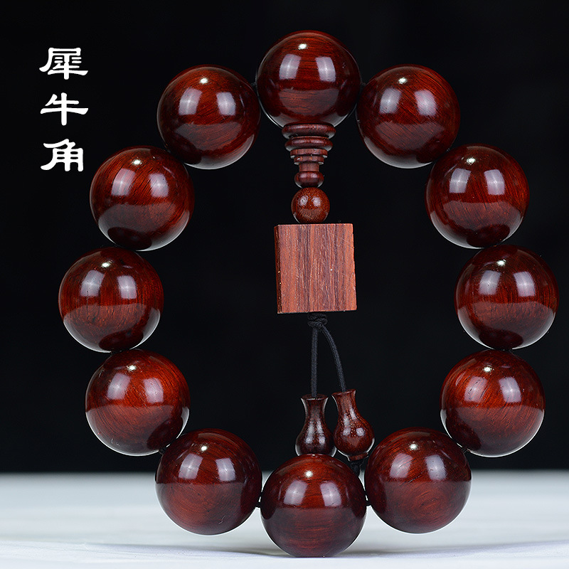 Horns Lobular Sandalwood beads wholesale Hand string 20 Bracelet High density Old material Shuihong Wooden rosary Wenwan Manufactor