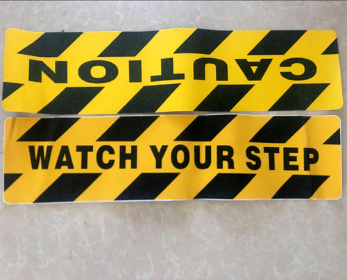 Manufacturer cross-border flat sheet pre-cut PET substrate stair steps anti-slip black luminous reflective strips anti-slip tape