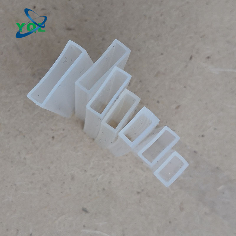 厂家供应硅胶套管防水防尘 led软灯条方形全半包异型套管样品