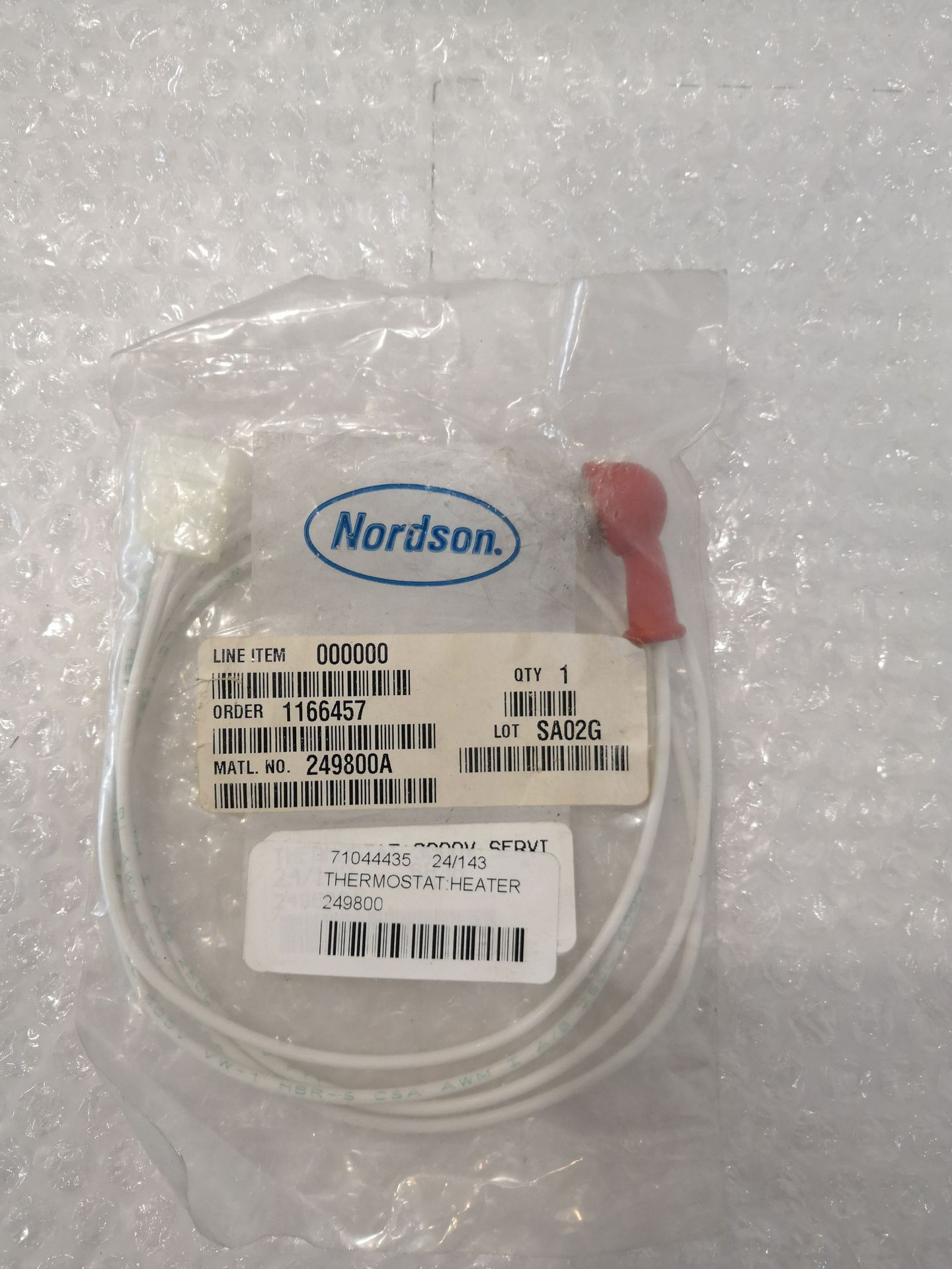 诺信 nordson 热电偶 249800 SERVICE KIT,THERMOSTAT,3000 VISTA