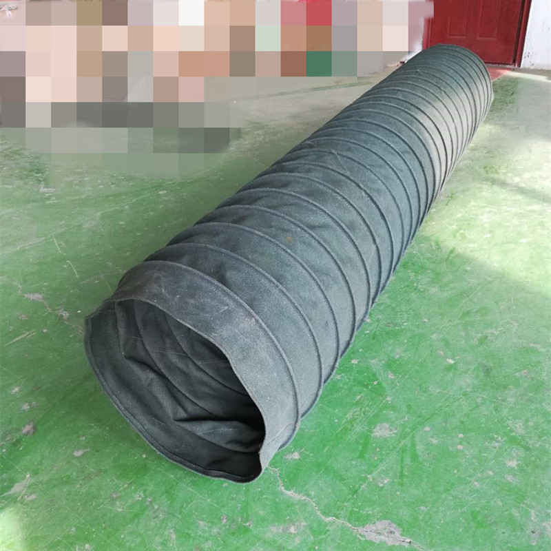 Ф550绿色帆布伸缩风管 煤机风机软连接 补偿//加强