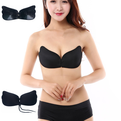 Lara goddess invisible Bras No trace ventilation Silicone chest paste Sticker Gather Wedding dress Shoulder strap Underwear