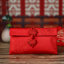 Tấm sáng tạo khóa phong bì màu đỏ vải thổ cẩm in là một gói thay đổi hôn nhân Trung Quốc đám cưới cung cấp bán buôn Phong bì đỏ