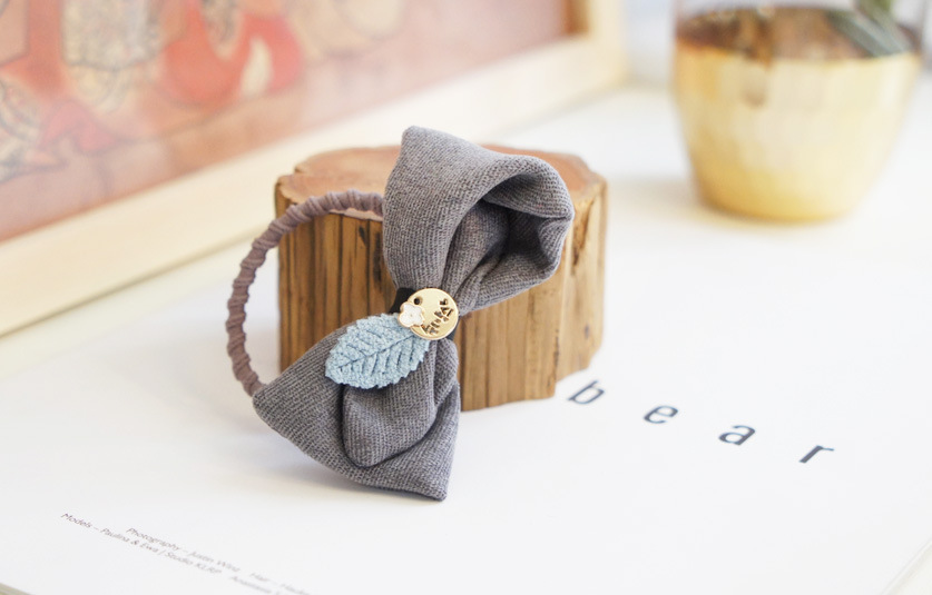 New Bow Hair Rope Korean Style Bowknot Hair Ring Headband Korean Style Corduroy Cloth Hair Ring Headdress Flower display picture 4