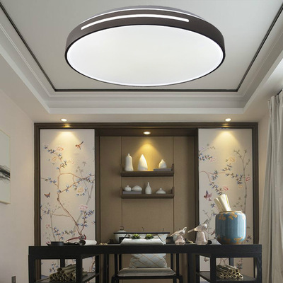 现代简约led吸顶灯圆形客厅卧室灯书房三色调光吸顶灯厂家直销