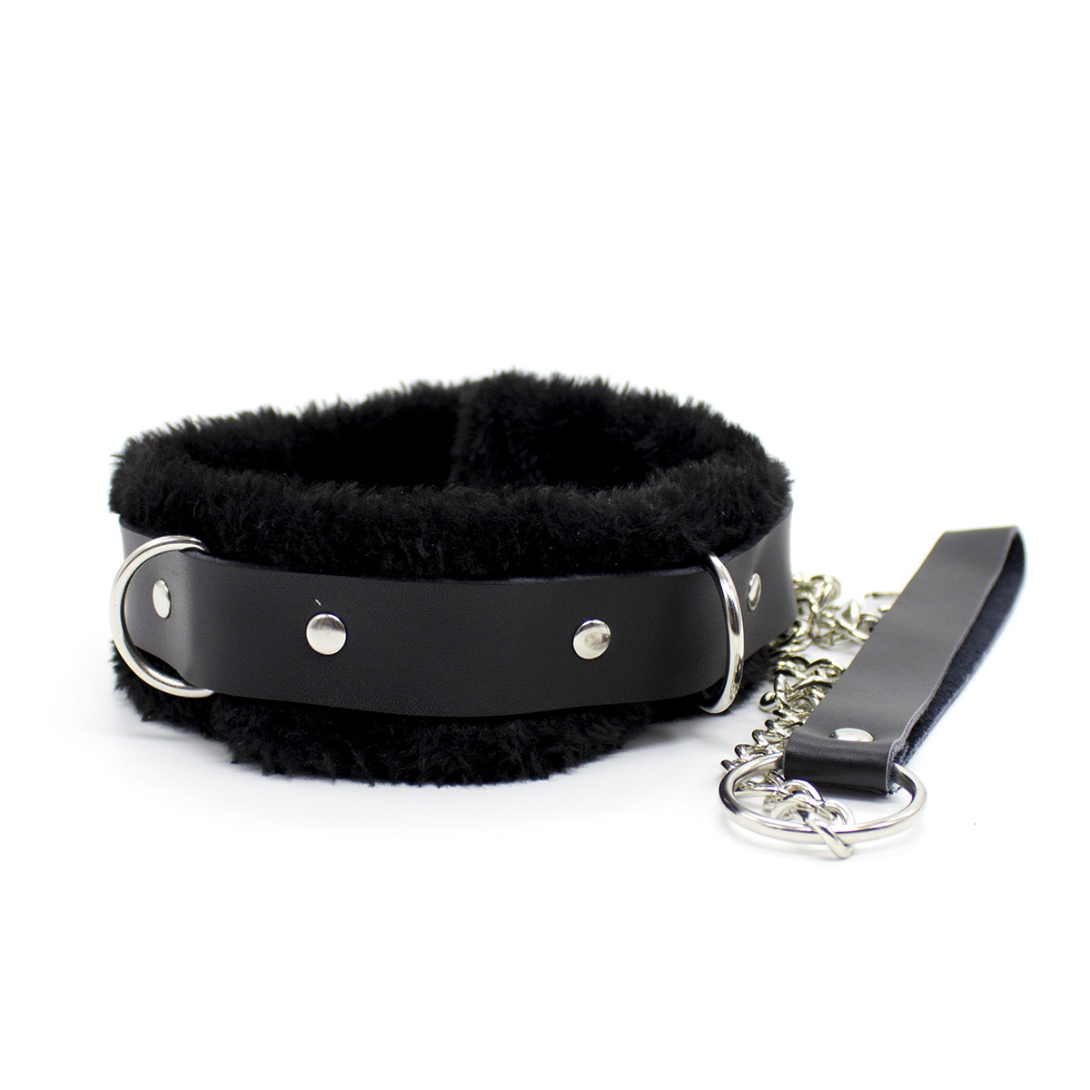 Venta al por mayor de fábrica de juguetes sexuales, collares de peluche, collares de cuero, anillos para el cuello, cadenas para perros, correas para el cuello, juguetes alternativos.