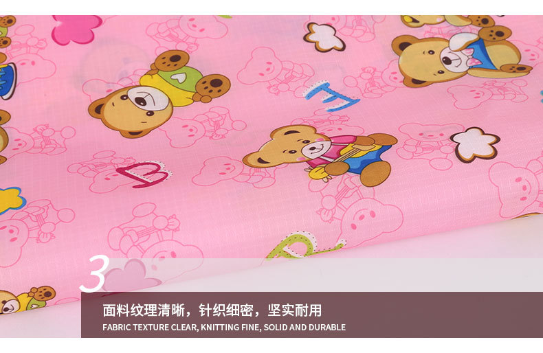 Three-section printed pollen leopard print Oxford fabric elastic and wear-resistant backpack handbag, Oxford fabric in stock detail image 9