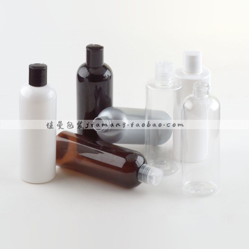300ml PET化妆品分装瓶千秋盖瓶洗面奶洗发水分装按压瓶