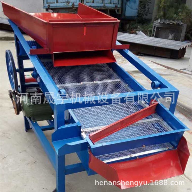 供应直线振动粮食筛选机 家用双层荞麦皮黄粉虫筛分机 风选机视频