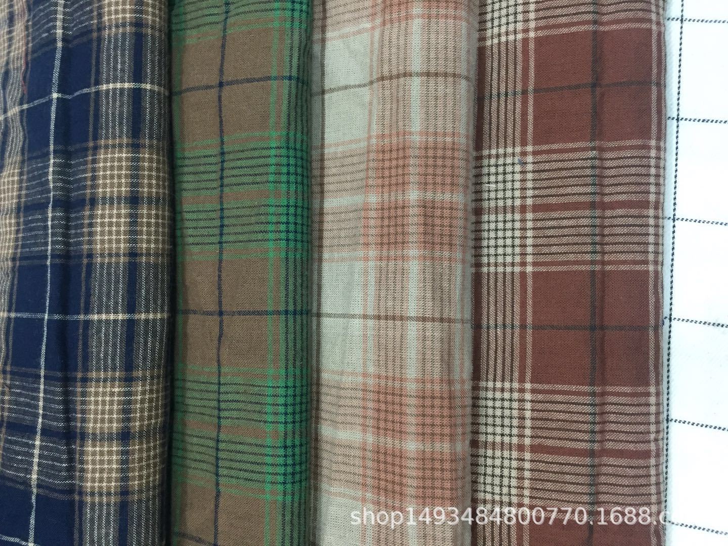 春秋款薄款衬衫面料格子布现货供应厂家直销