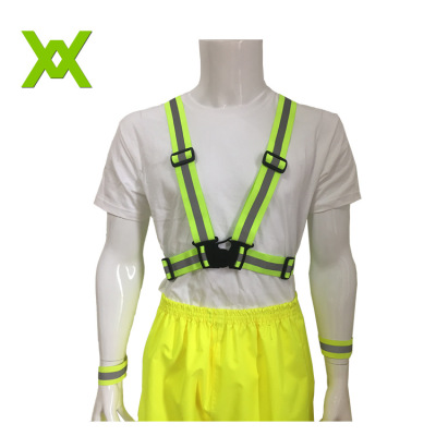 专业厂家直销反光背带 后背交叉安全服 高亮反光背心 环卫工作服|ru