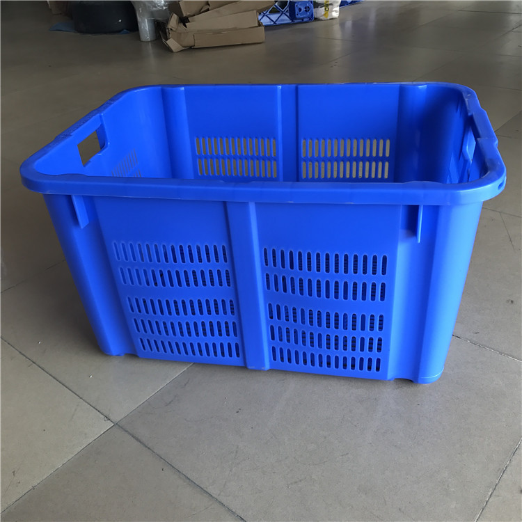 820*580*410云南 带铁耳塑料水果箩 五金周转萝 塑胶框 蔬菜萝