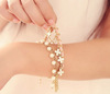 Huailang jewelry dripping beaded leather rope pearl bracelet