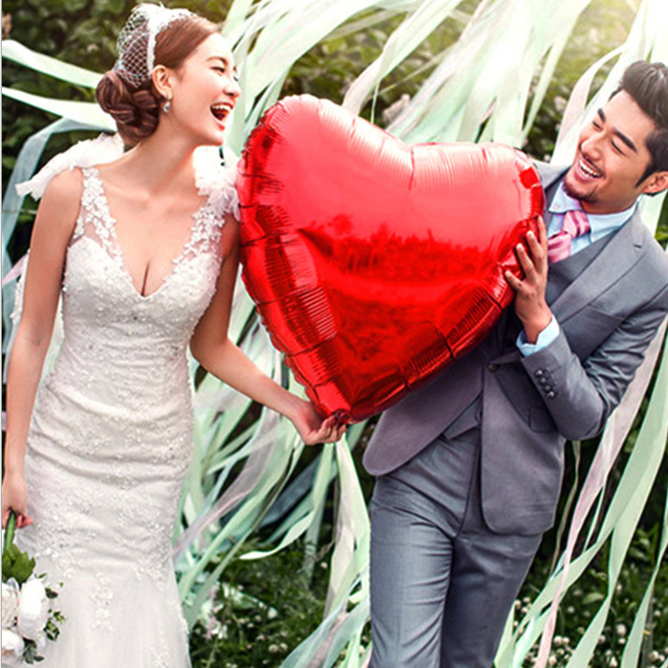 32寸75cm超大號愛心桃心鋁膜飄空氣球 婚慶婚房布置裝飾心形氣球