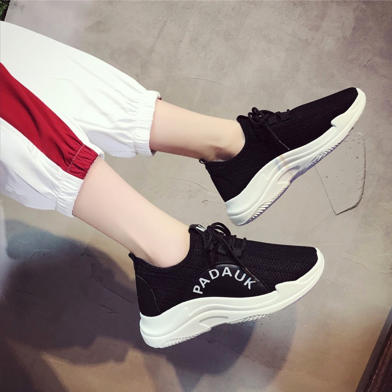 On behalf of Spring and summer Women's Shoes Casual shoes Korean Edition gym shoes The thickness of the bottom student Mesh shoes Versatile Harajuku Diddy