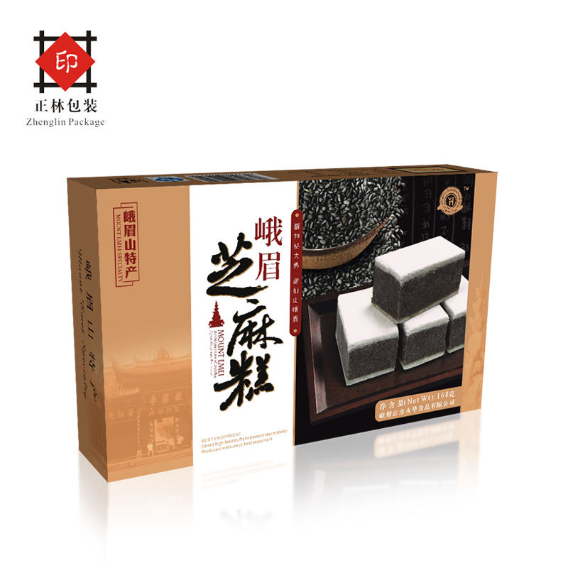 四川土特产糕点卡纸礼盒包装创意设计生产量大价优源头厂家直销