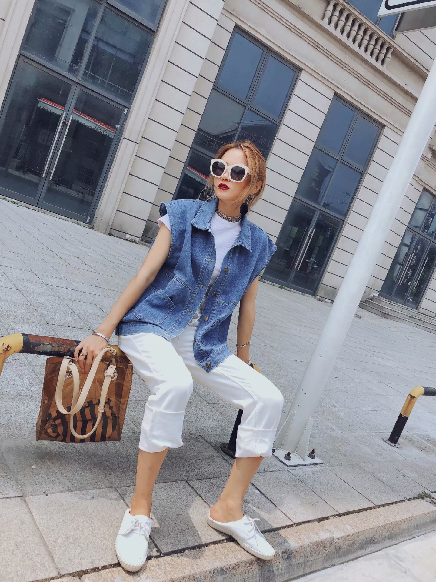 Gilet femme JIANYOUSHA  JIANYOUSHA en Cow-boy - Ref 3317034 Image 3