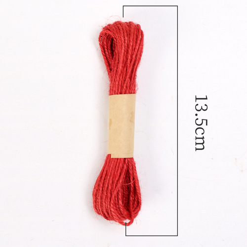 Price of 1mm*10m colorful hemp rope DIY hand-woven retro style photo clip jute rope 12 pieces