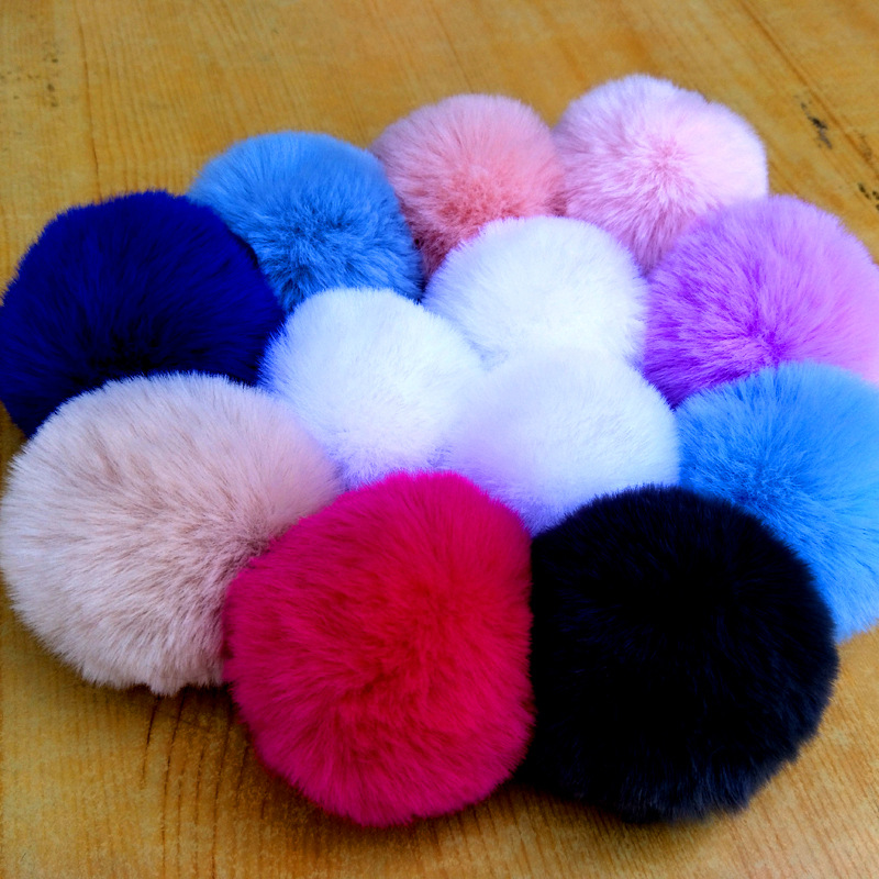 Rabbit fur ball 7cm environmental protection Fur Ball Selling Rabbit Hair ball diy Jewelry accessories Man-made Hair ball goods in stock Pompon