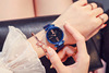 Strong magnet, watch, fashionable trend brand starry sky, quartz watches, Korean style, simple and elegant design, internet celebrity