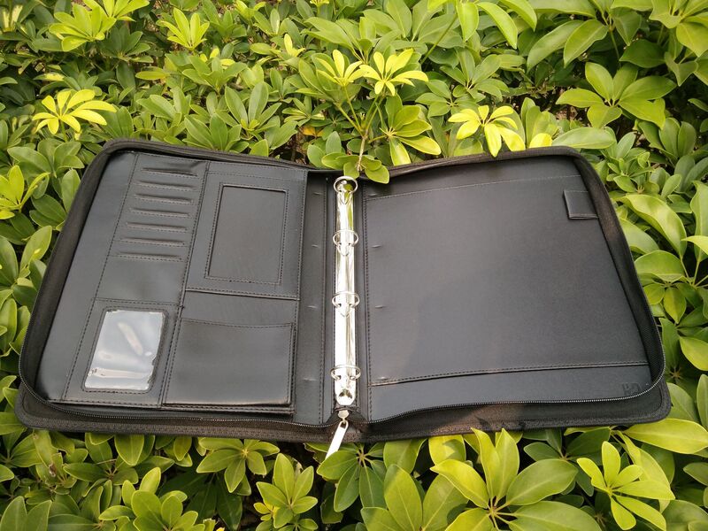 Leather Manager Clip Factory Napa Pattern First Layer Leather Zipper Manager Clip Factory Dashun Hole Clip Zipper Bag