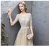 Evening Dress Female New Moderate Atmospheric Shoulder Dress 