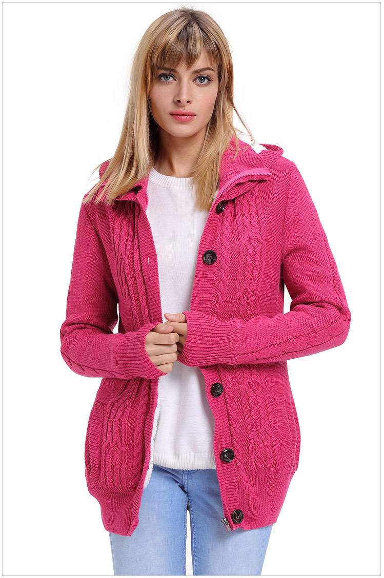 solid color knitted hooded long-sleeved jacket nihaostyles wholesale clothing NSQSY87268